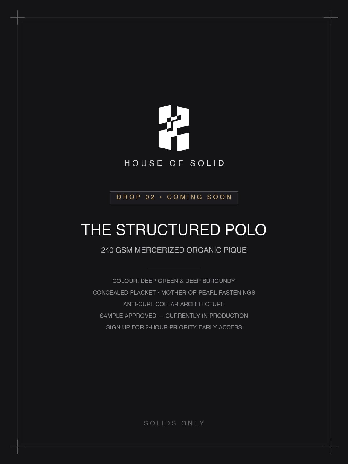 240 GSM Structured Pique Polo — Coming Soon
